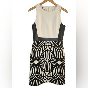 Showstopper! Black & White Monochrome Mini Cocktail Dress Size 4